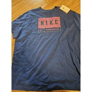 Nike Sportswear T Shirt Blue and Pink Womens Size XL